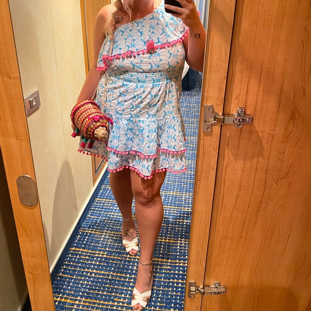 Lilly Pulitzer One Shoulder Addilyn Cotton Dress